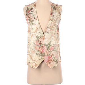 Floral tuxedo vest